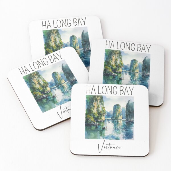 Item preview, A Watercolor Design of Ha Long Bay - Vietnam designed and sold by Sketch-Shack.