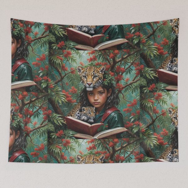Item preview, Leopard Hides Behind Girl designed and sold by IvaRenee.