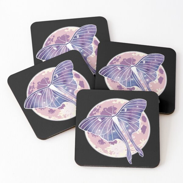 Item preview, Galaxy Luna Moth Flying Under Full Moon   designed and sold by skye-studio.