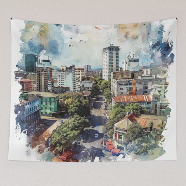 Item preview, A Watercolor Design of Harare - Zimbabwe designed and sold by Sketch-Shack.