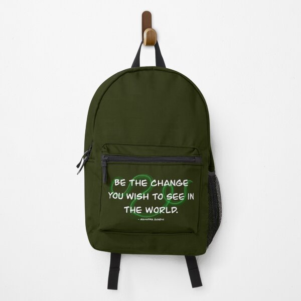 Item preview, Be the change you wish to see, green, quote designed and sold by shamrock-illus.