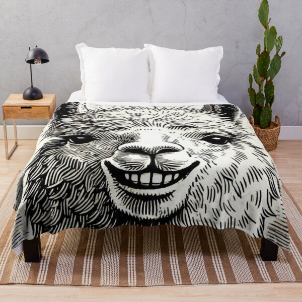 Item preview, Smiling Llama Line Art designed and sold by DotLineColor.