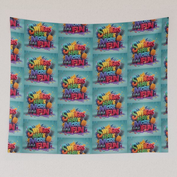 Item preview, Colorful Swingers Have More Fun Design w/ Pineapple designed and sold by JLEmporium.