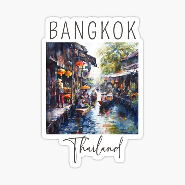 Item preview, A Watercolor Design of Bangkok - Thailand  designed and sold by Sketch-Shack.
