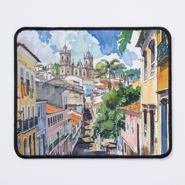 Item preview, A Watercolor Design of Salvador - Bahia - Brazil designed and sold by Sketch-Shack.