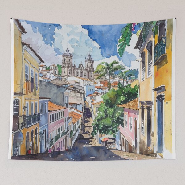 Item preview, A Watercolor Design of Salvador - Bahia - Brazil  designed and sold by Sketch-Shack.