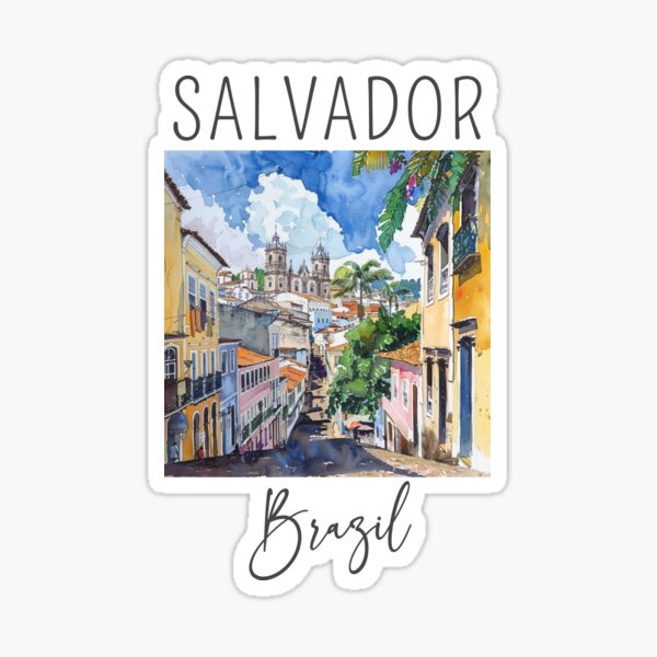 Item preview, A Watercolor Design of Salvador - Bahia - Brazil  designed and sold by Sketch-Shack.