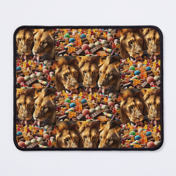 Item preview, Lions Indulging in Candy and Chocolate designed and sold by koreatvtea.