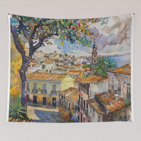 Item preview, A Watercolor Design of Salvador - Bahia - Brazil  designed and sold by Sketch-Shack.