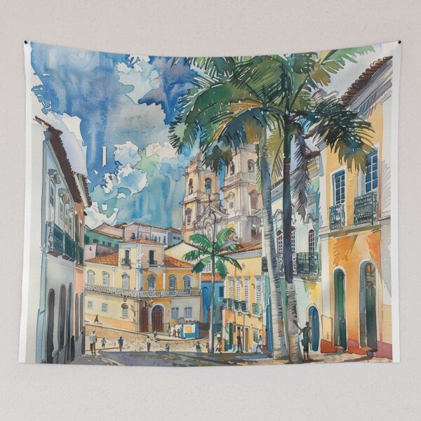 Item preview, A Watercolor Design of Salvador - Bahia - Brazil  designed and sold by Sketch-Shack.