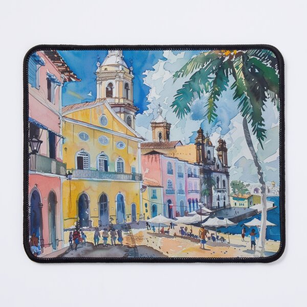 Item preview, A Watercolor Design of Salvador - Bahia - Brazil designed and sold by Sketch-Shack.