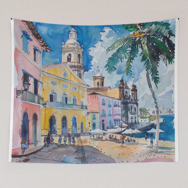 Item preview, A Watercolor Design of Salvador - Bahia - Brazil  designed and sold by Sketch-Shack.