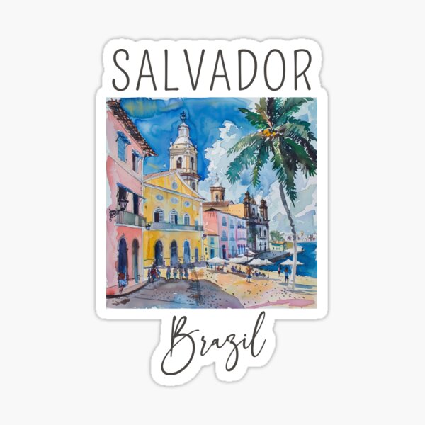 Item preview, A Watercolor Design of Salvador - Bahia - Brazil  designed and sold by Sketch-Shack.