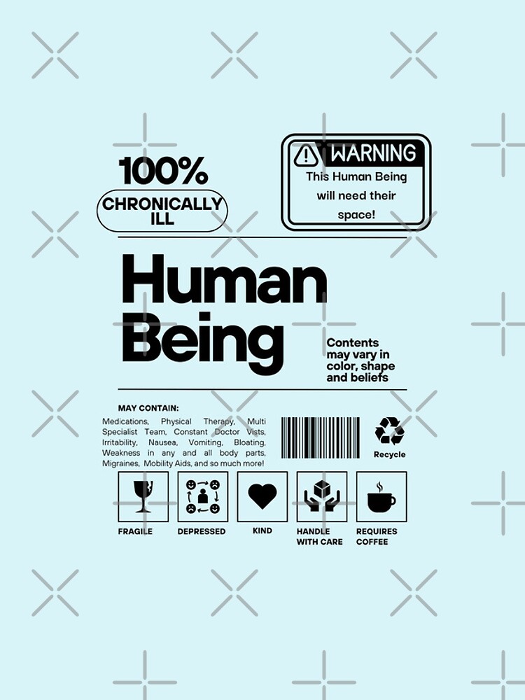 Thumbnail 4 of 4, iPhone Case, Chronically Ill Human Label designed and sold by ReeReeDesigns.