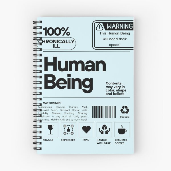 Item preview, Chronically Ill Human Label designed and sold by ReeReeDesigns.