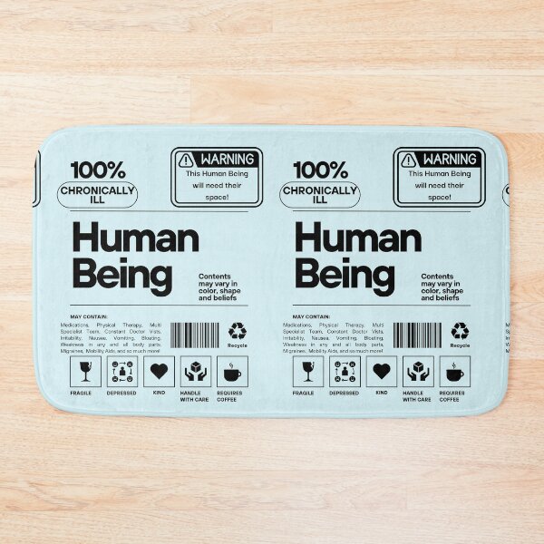 Item preview, Chronically Ill Human Label designed and sold by ReeReeDesigns.