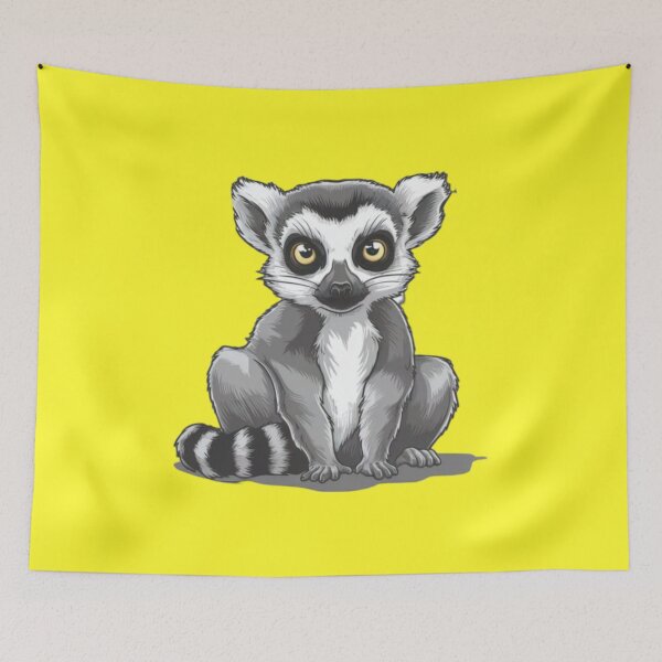 Item preview, Little Ring-Tailed Lemur Digital Drawing -  designed and sold by PolygonPinnacle.