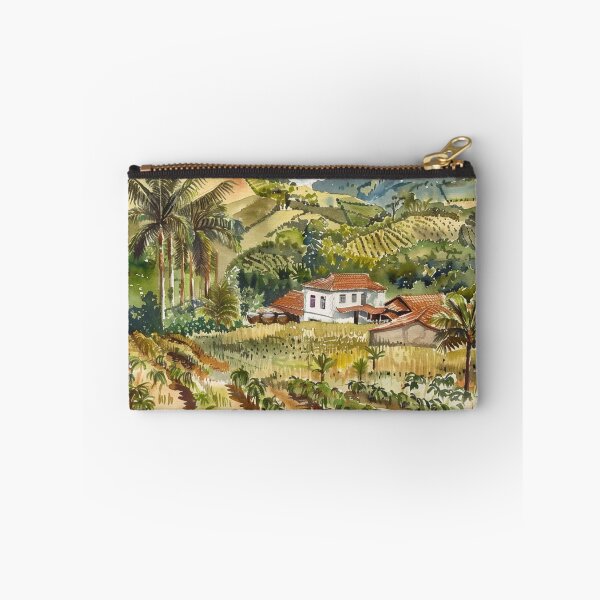 Item preview, A Watercolor Design of a coffee plantation in Minas Gerais - Brazil  designed and sold by Sketch-Shack.