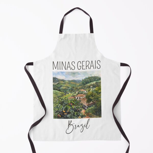 Item preview, A Watercolor Design of a coffee plantation in Minas Gerais - Brazil designed and sold by Sketch-Shack.