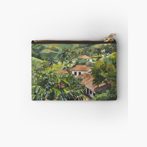 Item preview, A Watercolor Design of a coffee plantation in Minas Gerais - Brazil  designed and sold by Sketch-Shack.