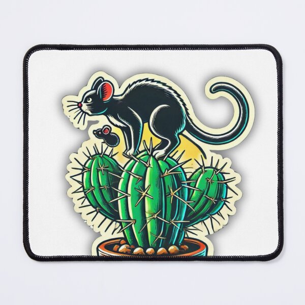 Item preview, Observation Tower: Cat and Mouse on a Cactus designed and sold by DotLineColor.