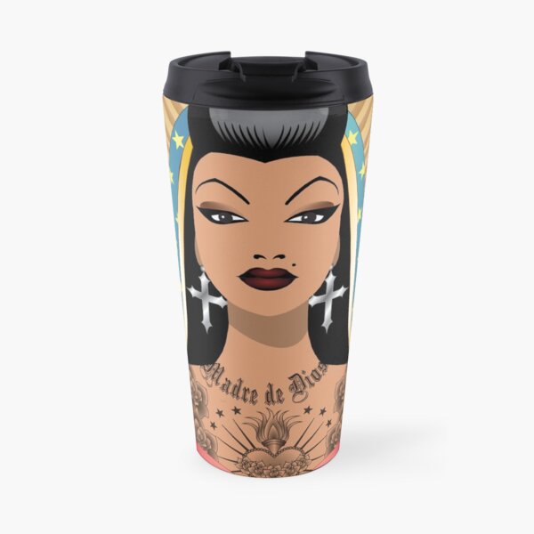 Chola Guadalupe Taza de viaje