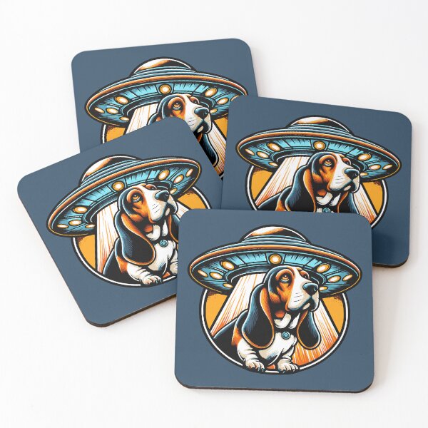 Item preview, UFO  Basset hound Abduction designed and sold by roswellboutique.