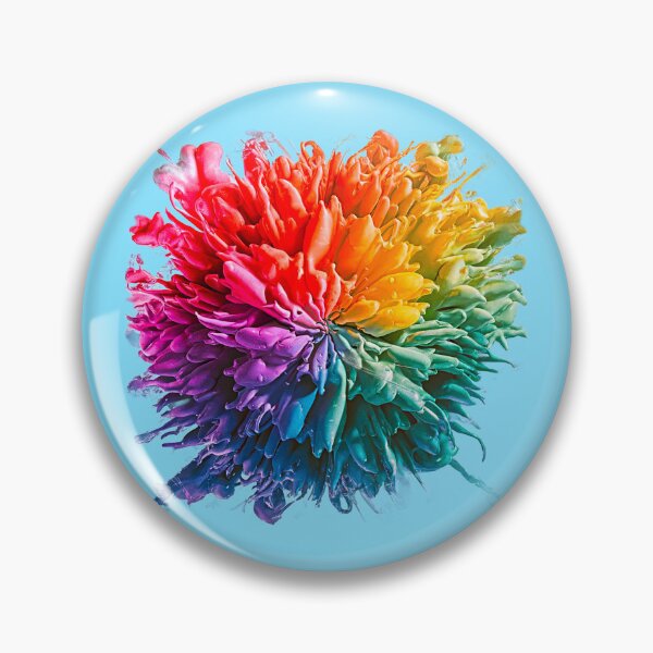 Item preview, Vibrant Rainbow Paint Explosion | Light Blue designed and sold by PinkGoddessLove.