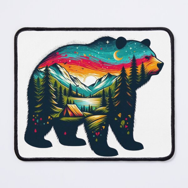 Item preview, Bear Silhouette,Camping,Mountain designed and sold by deniz kaya.