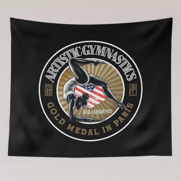 Item preview, 2024 - USA - ARTISTIC GYMNASTICS - GOLD MEDAL - PARIS - 3 designed and sold by ArtProjectShop.