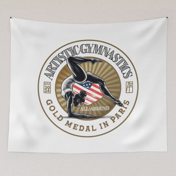 Item preview, 2024 - USA - ARTISTIC GYMNASTICS - GOLD MEDAL - PARIS - 4 designed and sold by ArtProjectShop.