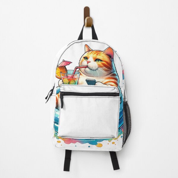 Item preview, Cat sits in a swimming circle. designed and sold by KojourinArt.