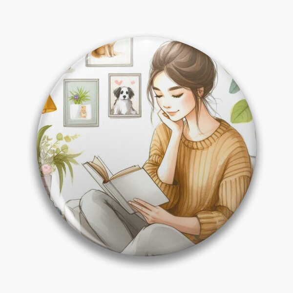 Item preview, Woman reading designed and sold by PaulaDigitalArt.
