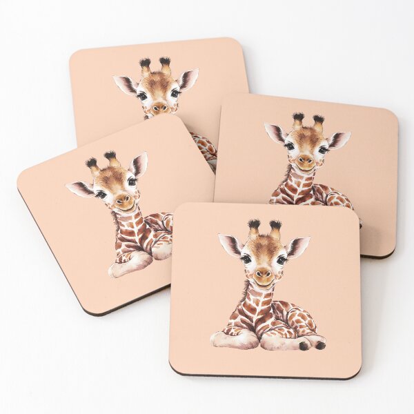 Item preview, A baby giraffe with a sweet expression designed and sold by PrintableByZaah.