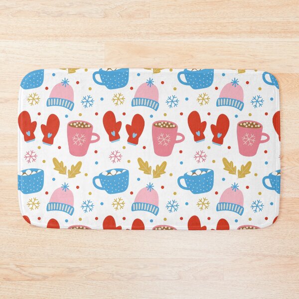 Item preview, Cozy Winter Pattern in Red, Pink and Blue designed and sold by trdstudio.