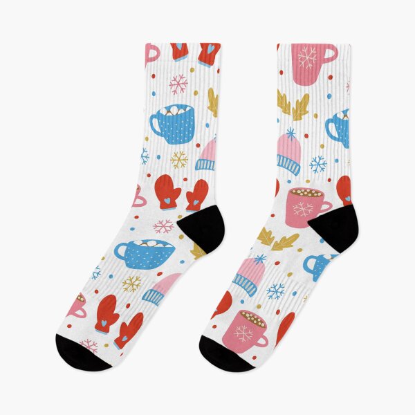 Item preview, Cozy Winter Pattern in Red, Pink and Blue designed and sold by trdstudio.