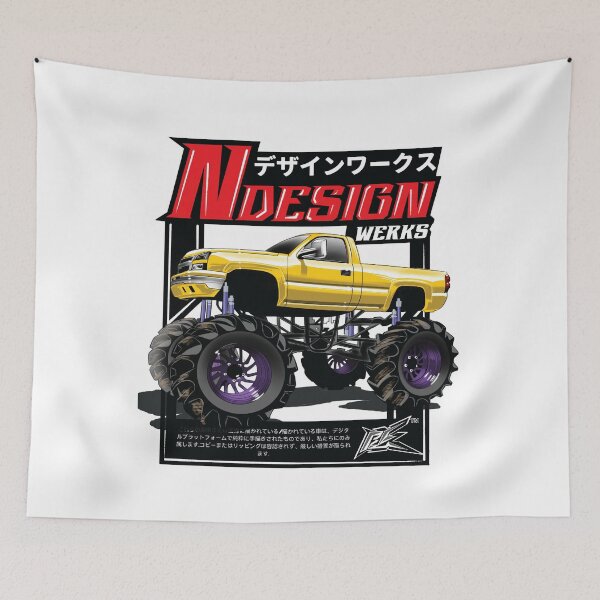 Item preview, chevy silverado monster truck yellow designed and sold by NaquashM.
