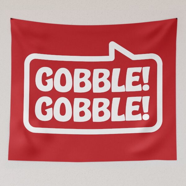 Item preview, Gobble Gobble! - Talking Shirt (White on Red) designed and sold by Justin Ellis.