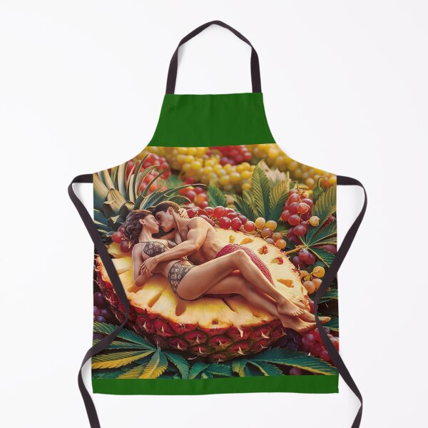 Item preview, Romantic Couple Embracing In A Sliced Pineapple designed and sold by JLEmporium.