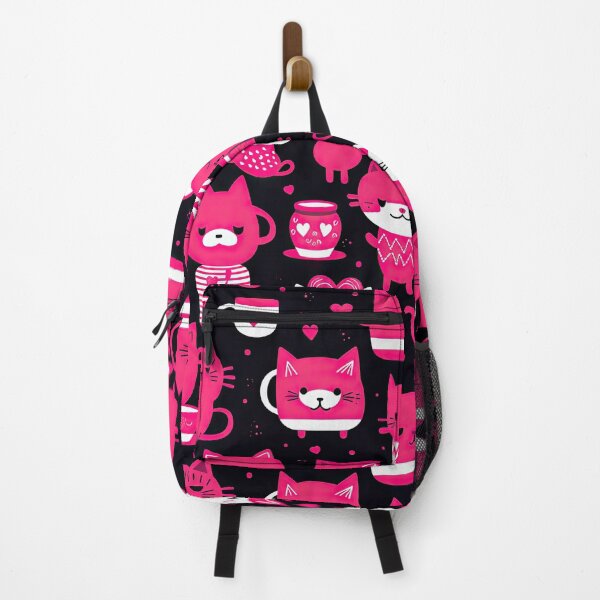 Item preview, Hot Pink Cute Street Cats - Kawaii Pattern designed and sold by AeonAcademy.