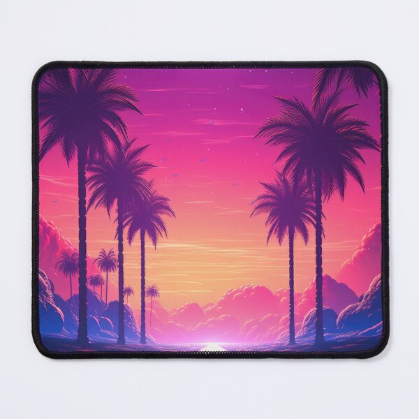 Item preview, Synthwave Cyberpunk Skyline - 80s retrowave aesthetic designed and sold by AeonAcademy.
