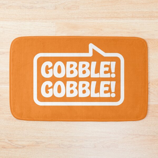 Artikelvorschau, Gobble Gobble! - Sprechendes Shirt (Weiß auf Orange) entworfen und verkauft von Justin Ellis.