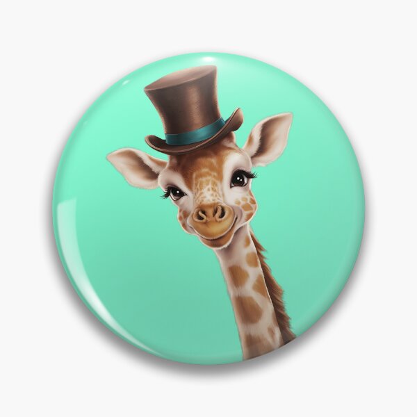 Item preview, A cute giraffe wearing a small, brown top hat designed and sold by PrintableByZaah.