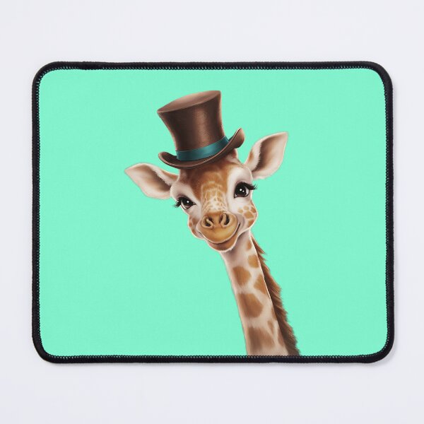 Item preview, A cute giraffe wearing a small, brown top hat designed and sold by PrintableByZaah.