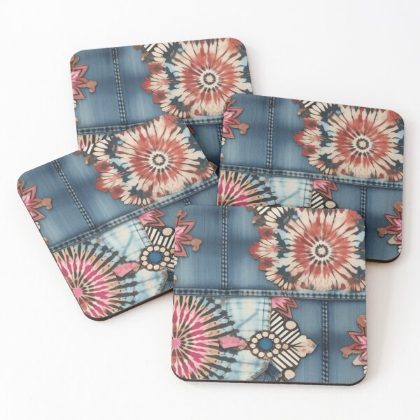 Item preview, Faux denim and tiedye  designed and sold by Roxburylane.