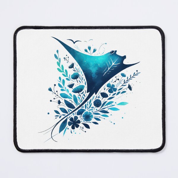 Item preview, Floral Devil Ray Watercolor designed and sold by TomFrontierArt.