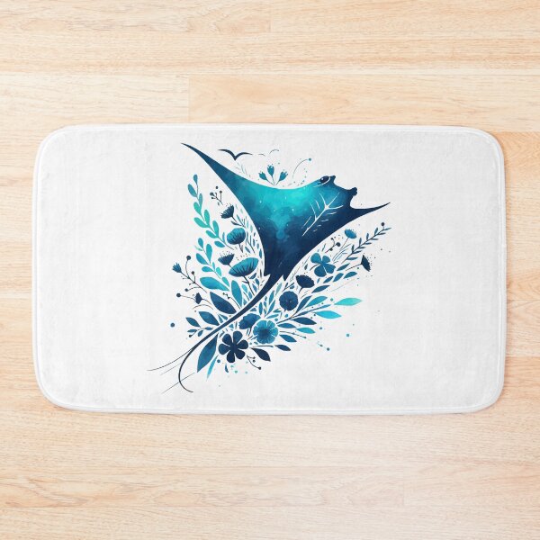 Item preview, Floral Devil Ray Watercolor designed and sold by TomFrontierArt.