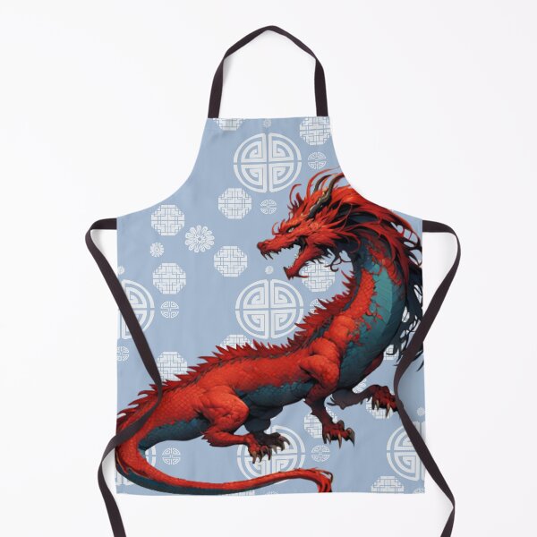 Item preview, Dragon in Blue on White Pattern designed and sold by GreyMoonForest.
