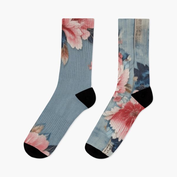 Item preview, Tattered denim and flowers  designed and sold by Roxburylane.
