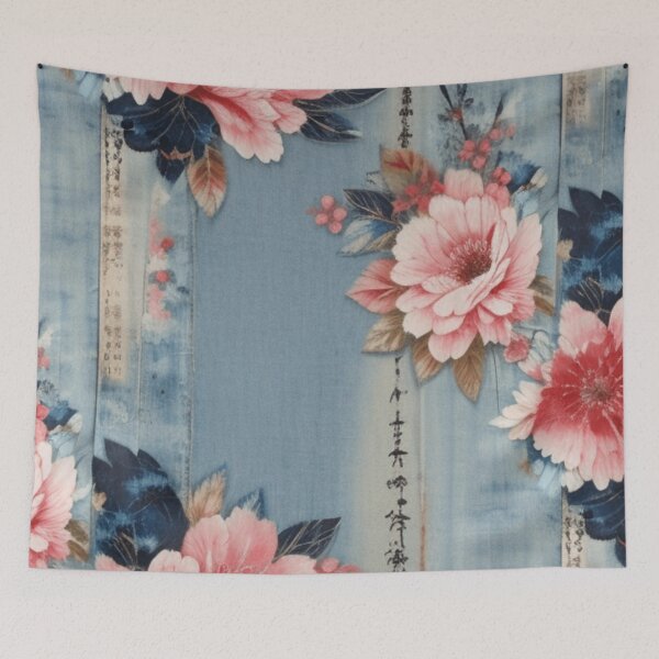 Item preview, Tattered denim and flowers  designed and sold by Roxburylane.